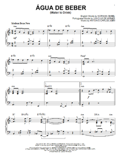 Agua De Beber (Water To Drink) [Jazz version] von Antonio Carlos Jobim (Download) 