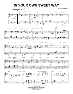 In Your Own Sweet Way von Dave Brubeck (Download) 