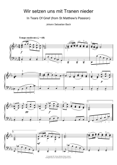 Wir setzen uns mit Tranen nieder von Johann Sebastian Bach (Download) 