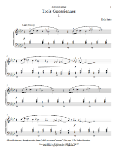 Gnossienne No. 1 von Erik Satie (Download) 