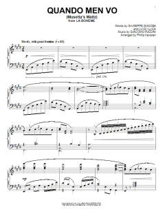 Musetta's Waltz (Quando Men Vo) von Giacomo Puccini (Download) 