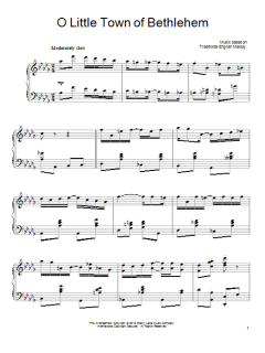 O Little Town Of Bethlehem [Ragtime version] von Traditional English Melody (Download) 