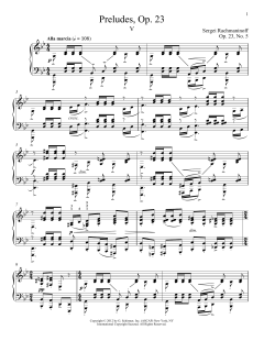 Prelude In G Minor, Op. 23, No. 5 von Alexandre Dossin (Download) 