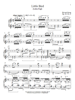 Little Bird (Liden Fugl), Op. 43, No. 4 von Edvard Grieg (Download) 