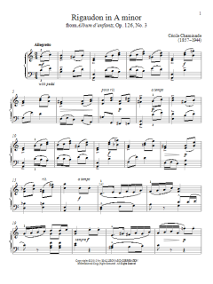 Rigaudon In A Minor von Cécile Chaminade (Download) 