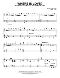 Where Is Love? von Lionel Bart (Download) 