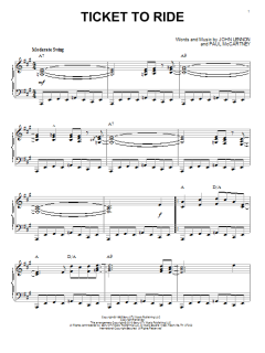 Ticket To Ride [Jazz version] von The Beatles (Download) 