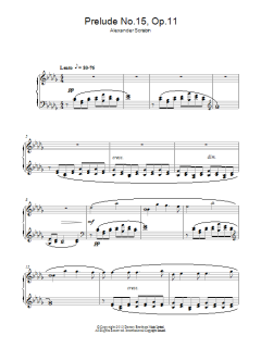 Prelude In D Flat Major No. 15 Op. 11 von Alexander Scriabin (Download) 