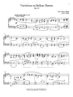 Variations On Balkan Themes, Op. 60 von Amy Beach (Download) 
