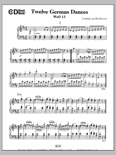 German Dances (12), Woo 13 von Ludwig van Beethoven (Download) 