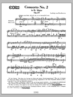 Concerto No. 2 In B-flat Major, Op. 19 von Ludwig van Beethoven (Download) 