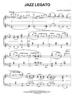 Jazz Legato von Leroy Anderson (Download) 