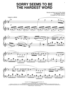 Sorry Seems To Be The Hardest Word [Classical version] von Elton John (Download) 