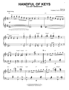Handful Of Keys [Stride version] von Thomas "Fats" Waller (Download) 