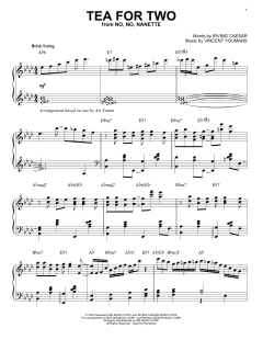 Tea For Two [Stride version] von Irving Caesar (Download) 