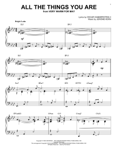 All The Things You Are [Jazz version] von Jerome Kern (Download) 