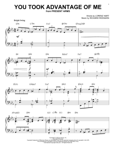 You Took Advantage Of Me [Jazz version] von Lorenz Hart (Download) 