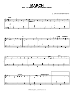 March In D Major [Jazz version] von Johann Sebastian Bach (Download) 