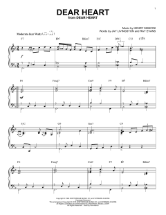 Dear Heart [Jazz version] von Henry Mancini (Download) 