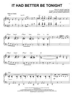 It Had Better Be Tonight [Jazz version] von Henry Mancini (Download) 