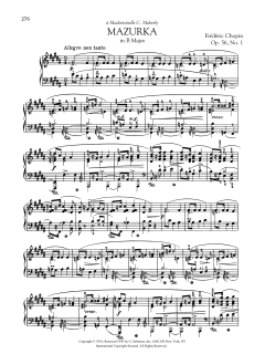 Mazurka in B Major, Op. 56, No. 1 (Download) 