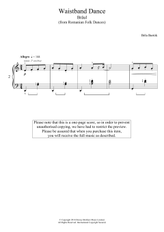 Waistband Dance von Béla Bartók (Download) 