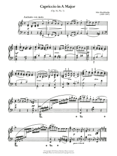 Capriccio In A Major von Felix Mendelssohn (Download) 
