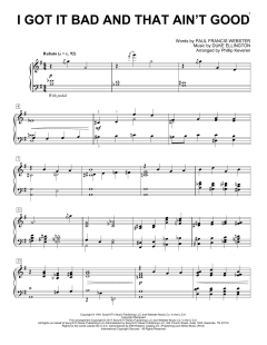 I Got It Bad And That Ain't Good von Duke Ellington (Download) 