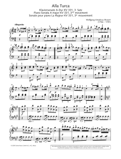 Alla Turca von Wolfgang Amadeus Mozart (Download) 