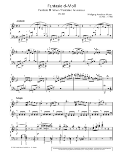 Fantasia in D minor von Wolfgang Amadeus Mozart (Download) 