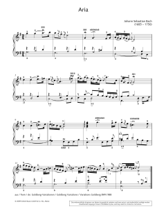 Aria von Johann Sebastian Bach (Download) 