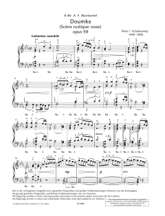 Doumka von Pyotr Il'yich Tchaikovsky (Download) 