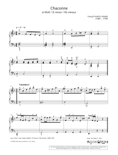 Chaconne in D Minor von George Frideric Handel (Download) 