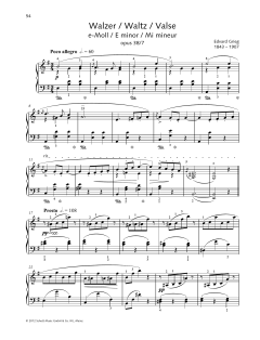 Waltz E minor von Edvard Grieg (Download) 