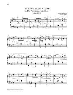 Waltz In A, Op. 39, No. 15 von Johannes Brahms (Download) 