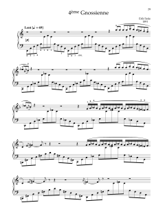 4eme Gnossienne von Erik Satie (Download) 