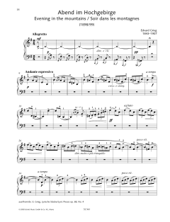 Evening in the mountains von Edvard Grieg (Download) 