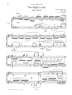 The Night is Sad von Sergei Rachmaninoff (Download) 
