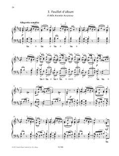 Feuillet d'album von Pyotr Il'yich Tchaikovsky (Download) 