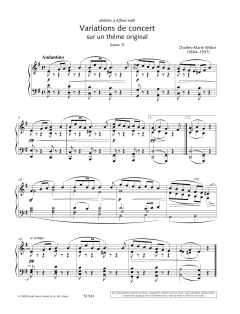 Variations de concert sur un thême original von Charles-Marie Widor (Download) 