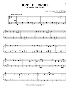 Don't Be Cruel (To A Heart That's True) [Jazz version] von Elvis Presley (Download) 