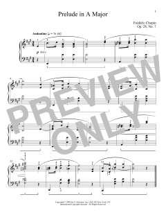 Prelude In A Major, Op. 28, No. 7 von Brian Ganz (Download) 