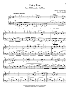 Fairy Tale, Op. 27, No. 20 von Dmitri Kabalevsky (Download) 