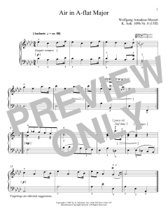 Air In A-Flat Major, K109b, No. 8 von Wolfgang Amadeus Mozart (Download) 