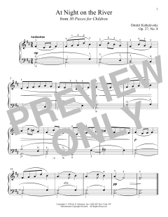 At Night On The River von Dmitri Kabalevsky (Download) 