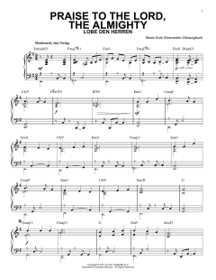 Praise To The Lord, The Almighty [Jazz version] von Catherine Winkworth (Download) 