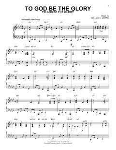To God Be The Glory [Jazz version] von Fanny J. Crosby (Download) 