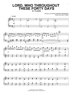 Lord, Who Throughout These Forty Days von Claudia Frances Hernaman (Download) 