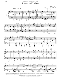 Piano Sonata No. 7 In D Major, Op. 10, No. 3 von Ludwig van Beethoven (Download) 