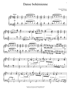Danse Bohemienne von Claude Debussy (Download) 